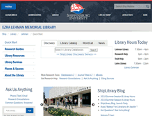 Tablet Screenshot of library.ship.edu